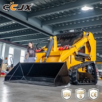 Mini-chargeuse compacte robuste avec moteur diesel Kubota Euro5 EPA, équipée d'un broyeur forestier hydraulique pour l'élimination de la végétation