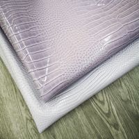 Nouveau cuir PU effet crocodile brillant pulvérisé, 10 mm d'épaisseur, écologique, bicolore, tissu texturé crocodile pour sacs
