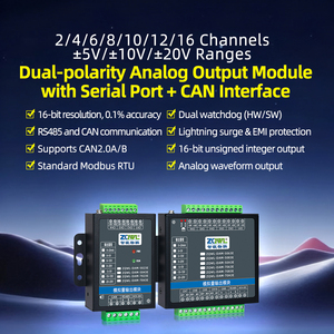 Módulo de Salida Analógica CAN RS485, Alta Precisión del 0.1%, <span class=keywords><strong>DAC</strong></span> de 16 bits, -5~5V/-10~10V/-20~20V, Módulo DAQ Industrial Aislado de 2500V - Product Image 2