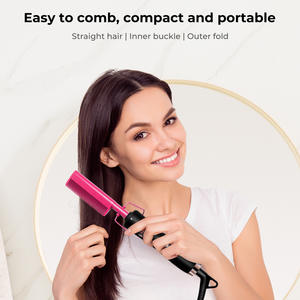 <span class=keywords><strong>Cepillo</strong></span> <span class=keywords><strong>Alisador</strong></span> de Cabello Anti-Quemaduras con Diseño Seguro para Proteger <span class=keywords><strong>el</strong></span> Cuero Cabelludo y las Manos, Agarre Cómodo para una Operación Fácil - Product Image 3