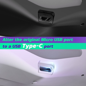 EXtremeRate Kit de remapping avec boutons arrière blancs de type Dawn Type-C pour manette PS4 Slim Pro JDM-040/050/055 - Product Image 3