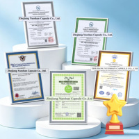 Capsules végétaliennes certifiées YSHalal, couleur et taille personnalisées 000 00 1 2 3 4 5, capsule HPMC