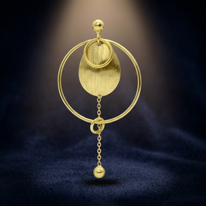 SOUMYA CREATIONS Handmade Gold Plated Brass Stud <b>Earrings</b> with Quartz <b>Pearl</b> <b>Diamond</b>-Trendy Bohemian Wedding Gift From Rajasthan - Product Image 1