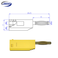 Connecteur Électrique JZDZ Prise Banane Plaquée Or 2mm Mini Prise Banane Matériau PE Cuivre 30Vac-60Vdc/Max.10A J.10003