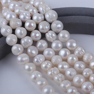Perles d'eau douce naturelles de Zhuji en gros, barre courte 18cm12-13mm, perles blanches en vrac, fil à perles, accessoires de bijoux DIY - Product Image 1