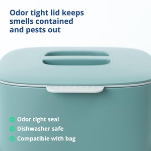 Poubelle à compost pour comptoir de cuisine, 1,0 gallon (3 L), écologique, en PP, avec couvercle - Product Image 3