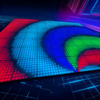 UNOXINE Carreaux de piste de danse à capteur LED RGBW pour extérieur commercial IP55 avec contrôle DMX512 et effet miroir pour événements