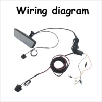 Grand angle 9-36v IPS écran tactile full hd double lentille voiture boîte noire dvr voiture rétroviseur