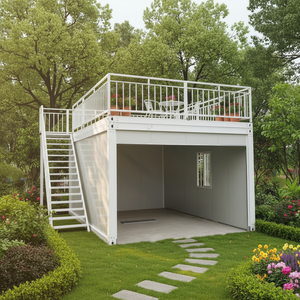 Casa Contenedor Prefabricada para Motocicletas, Almacén o Garaje, Diseño Moderno de 20 pies con Puerta Enrollable, Casa Pequeña - Product Image 4