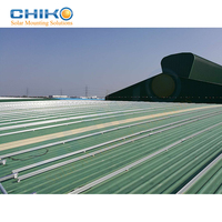 Système de montage solaire CHIKO CK-FTS-162R43 pour toit en tôle/métal, pieds en L, 7 rails