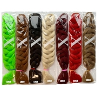 Extensions de cheveux synthétiques en gros, tresses torsadées au crochet, 82'' 165g, fibres synthétiques de qualité supérieure, trame simple Yaki