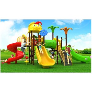 Aire de jeux HANLIN pour enfants, toboggan en plastique d'extérieur, équipement de terrain de jeux extérieur, parc d'attractions, autres produits de parc d'attractions - Product Image 3