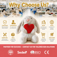 Mignon Grand Lapin Coeur Oreiller Coussin Doux Coton Maison Dossier Jouet En Peluche Cadeau Griffe Machine Coin Arcade Coin Machine