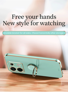 เคสโทรศัพท์ XINLI 6D สี่เหลี่ยมเคลือบสี TPU บางเฉียบ สำหรับ Redmi Note 13 Pro 5G/POCO X6 5G ฝาหลังแฟชั่น - Product Image 5