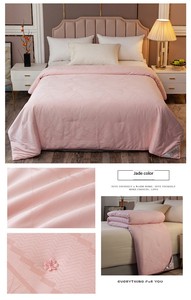 Promosi pabrik 100% kapas sate jacquard tebal musim dingin quilt core 100% selimut sutra murbei - Product Image 4