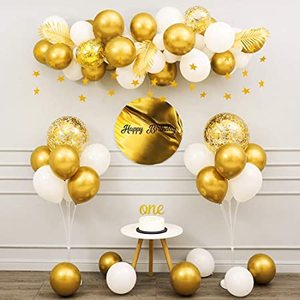 Palloncini per Primo Compleanno Oro Rosa con Coriandoli in Lattice per Decorazioni Festa di Compleanno - Product Image 5