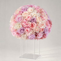 Boules de fleurs artificielles en soie blanches et vertes de haute qualité, modernes et durables, sur mesure, pour centre de table, arrangement romantique pour mariage