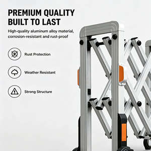 Barrière de contrôle des foules extensible et rétractable en alliage d'aluminium XGY, hauteur 1,2 m, clôture de sécurité portable extensible - Product Image 2