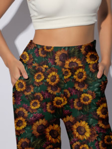 Quần legging nữ cạp cao ống rộng, chất liệu mềm mại, co giãn, kiểu dáng palazzo, thích hợp cho thời trang đường phố, không yêu cầu số lượng đặt hàng tối thiểu/ có thể tùy chỉnh họa tiết/ hỗ trợ bán hàng nhỏ giọt/ bán buôn. Quần nữ tùy chỉnh. - Product Image 5