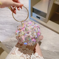 2024 nouveau YCH fait à la main taille haute sac de soirée joli rose Floral PC matériel à la mode décontracté dames sacs à main de fête de mariage