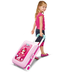 Ensemble de maquillage et de <span class=keywords><strong>coiffeuse</strong></span> pour filles 2 en 1, <span class=keywords><strong>valise</strong></span> à roulettes avec lumière et son, ensemble de beauté - Product Image 3