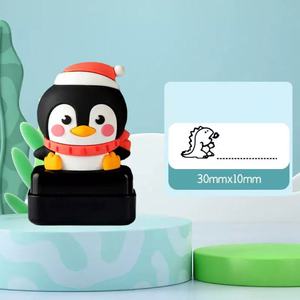 Nuovo arrivo fai da te cartone animato sigillo Flash per bambini nome del timbro nome del timbro di stoffa per bambini sigillo di plastica 10*30mm - Product Image 5