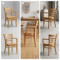 Chaises de restaurant modernes en bois massif en gros pour hôtels, cafés et salles à manger domestiques - Mobilier de salle à manger commercial
