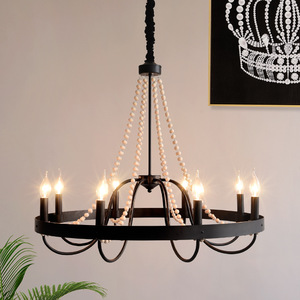 French Vintage Style Chandelier Round Multi Head LED <b>Light</b> For Living Room Bedroom Dining Room Home Decor - Product Image 1