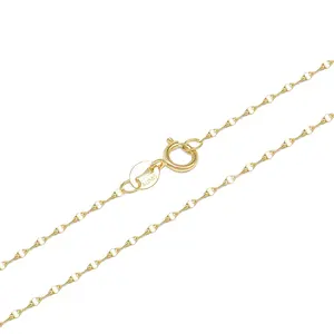 Ожерелье из чистого золота 14 к чистое золото 585 пробы, тонкая цепочка, ювелирные изделия, оптовая продажа цепочек, ожерелье cadena de oro 14K