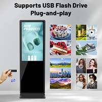 Écran tactile numérique de 32 pouces Kiosque d'affichage publicitaire sur pied FHD Écran LCD Totem Système Android avec lecteur multimédia automatique
