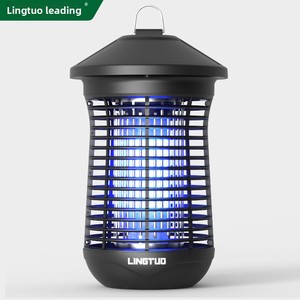 <span class=keywords><strong>Lampe</strong></span> <span class=keywords><strong>anti</strong></span>-moustiques et <span class=keywords><strong>anti</strong></span>-mouches extérieure étanche avec lumière UV, indice IP33, contrôle par la lumière, choc électrique, minuterie intelligente - Product Image 2