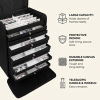 Étui de luxe pour lunettes de soleil en EVA, 120 pièces, valise pour montures optiques, étuis de présentation portables pour lunettes
