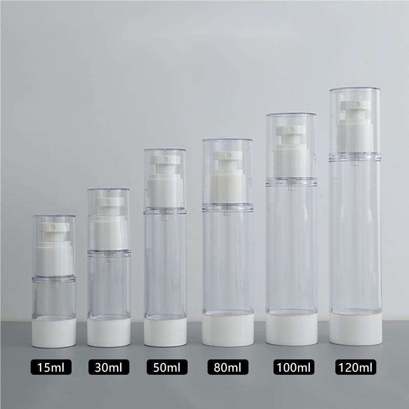 ขวดใส + ฝาแบนพร้อมขอบสีเงิน