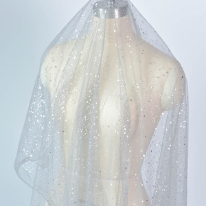 Abito da sposa in maglia di pizzo con ricamo a caldo multicolore in polvere abbronzante tessuto da sposa fatto a mano fai da te con spolveratura in oro - Product Image 6