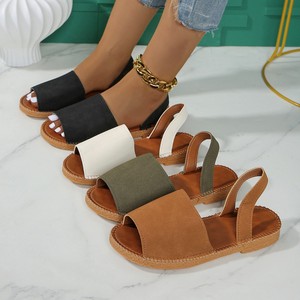 Nuovi <span class=keywords><strong>sandali</strong></span> romani piatti in tinta unita antiscivolo scarpe da <span class=keywords><strong>donna</strong></span> - Product Image 1