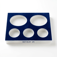 Insert rembourré personnalisé en mousse floquée polyuréthane/EPE/EVA, imperméable et écologique, pour coffret cadeau de parfum, cosmétique de luxe en velours