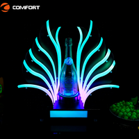Gaufrier led en acrylique, pièces, fabrication chinoise, vente en gros, porte-bouteille, en acrylique