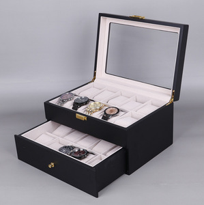 Laihe gỗ sang trọng tổ chức biểu tượng tùy chỉnh đồng hồ hiển thị hộp lưu trữ thấp moq bán buôn Đồng hồ trường hợp - Product Image 4