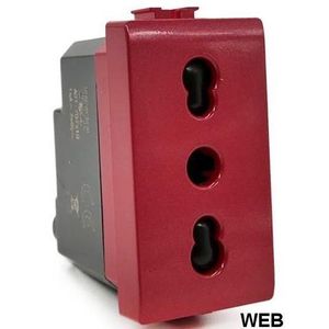Enchufe de Doble Propósito 10-16A Rojo con Señalización de Emergencia Compatible con Living International - Product Image 3