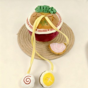 Jouets à mâcher pour chiens en peluche, mignons, modernes, de style japonais et coréen, couineurs, durables, écologiques, en forme de nouilles <span class=keywords><strong>Lamian</strong></span>, pour l'exercice, avec compartiment pour dissimuler la nourriture et papier sonore - Product Image 4
