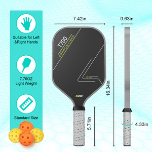 Hot Selling <strong>Custom</strong> Logo Power Series <strong>Pickleball</strong> <strong>Rackets</strong> 16MM T700 Raw Carbon Fiber <strong>Pickleball</strong> Paddle - Product Image 3