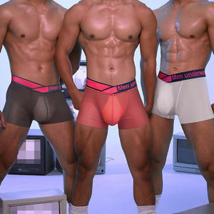 TEMU-Bóxer transpirable de tiro bajo para hombre, ropa interior súper elástica, diseño convexo, cintura distintiva en forma de U, pantalones explosivos - Product Image 4