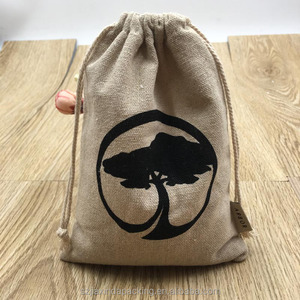 Sac en chanvre naturel avec attaches, pochettes simples pour bijoux et petits cadeaux 8,5 cm * 11,5 cm - Product Image 4