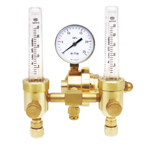 Regulador de presión Tipo diafragma de salida de caudalímetro dual Medidor de flujo para cilindro de <span class=keywords><strong>gas</strong></span> de argón y CO2 Estructura de una sola etapa - Product Image 1