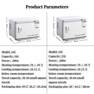 Gabinete de Calentamiento y Refrigeración 2 en 1 para Salón de Belleza, Esterilizador de Toallas de Gran Capacidad 16L 23L, Calentador de Toallas para Peluquería - Product Image 6