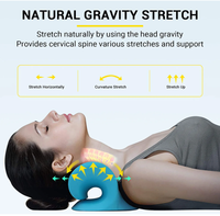 Oreiller de relaxation pour le cou et les épaules, dispositif de traction cervicale pour l'alignement de la colonne vertébrale, soulagement de la douleur musculaire et relaxation du cou