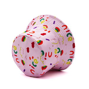 Nouveau voyage en plein air <span class=keywords><strong>Panama</strong></span> casquette Girly couleur Double côtés pêcheur chapeaux belle lettre motif arc-en-ciel Graffiti impression seau chapeau - Product Image 5