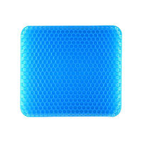 Coussin de siège en gel nid d'abeille d'été, respirant, en silicone, rafraîchissant, extra large, design épaissi pour chaise de bureau et intérieur de voiture