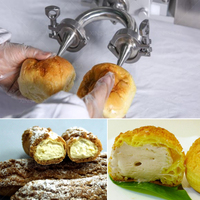 Machine automatique de dépôt de petits gâteaux, croissants, cupcake, petits gâteaux commerciaux à têtes multiples