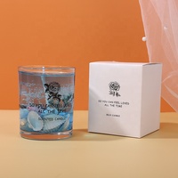 Neue Produktideen Handgemachte getrocknete Weihnachts geburtstags geschenk Gelee Gel Soja wachs Romantischer Duft Duft kerze mit getrockneter Blume
